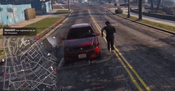 Thief Stealing Red Car GIF