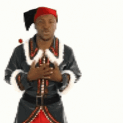 Thimoji Blackman Olhando Black Santa GIF