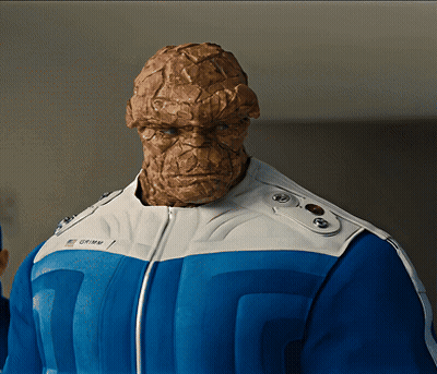 Thing Wearing Blue and White Jacket With Grimm