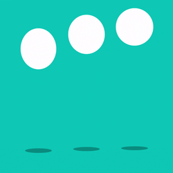 Things That Bounce Three White Balls GIF