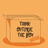 Think Outside The Box Black Cat  GIF
