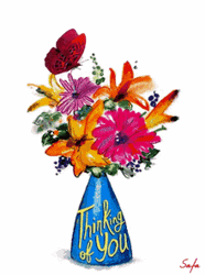 Thinking About You Butterfly And Flower Vase GIF