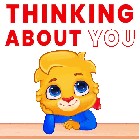 Thinking About You Cartoon Sticker