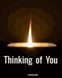 Thinking About You Lighted Candle In The Dark GIF