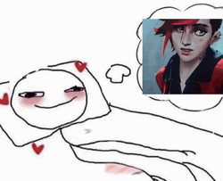 Thinking And In Love To Vi Arcane GIF