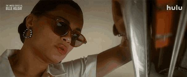 Thinking Billie Holiday GIF