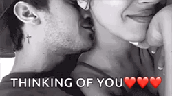 Thinking Of You Big Kiss On Neck GIF