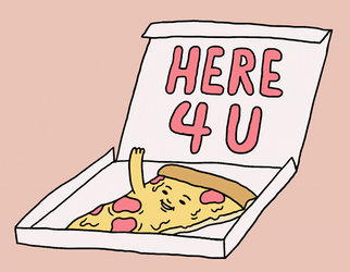 Thinking Of You Sympathy Pizza Here For You GIF