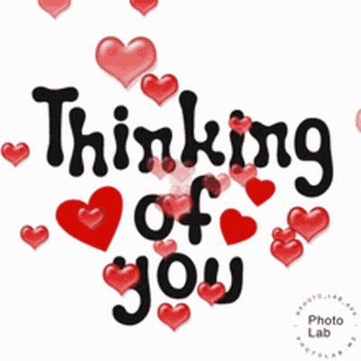 Thinking Of You With Red Hearts GIF