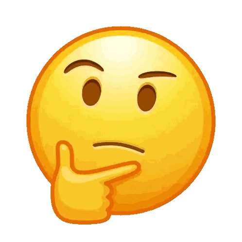 Thinking Smiley Face With Hand On Chin Sticker