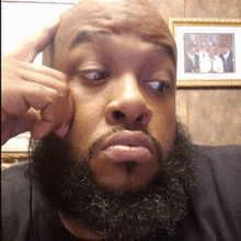 Thinking Whew Bearded Man  GIF