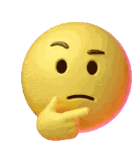 Thinking Yellow Smiley Sticker