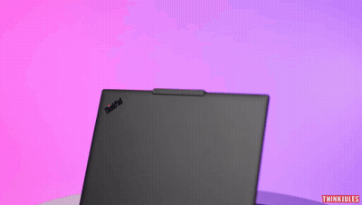 ThinkPad Laptop on Purple Background