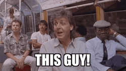 This Guy Is Paul McCartney Riding In Bus GIF