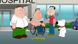 This Guy Stinks So Quagmire Unfollows Him GIF