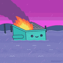 This Is Fine Cartoon Dumpster