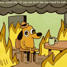 This Is Fine Dog Memes GIF