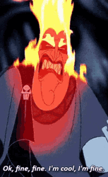 This Is Fine Hades Hercules GIF