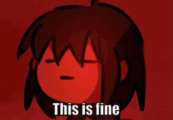 This Is Fine Meme Anime Girl Rage Triggered GIF