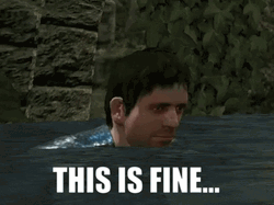 This Is Fine Meme Dark Souls Submerged Funny GIF