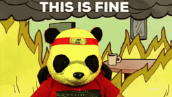 This Is Fine Meme Pandaskill Twitch Streamer GIF