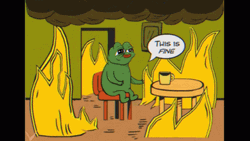 This Is Fine Meme Pepe The Frog Glitch GIF