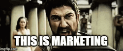 This Is Marketing Spartan Kick GIF