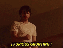 This Is The End James Franco Furious Grunting GIF