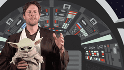 This Is The Way Guy Pointing With Yoda Toy GIF