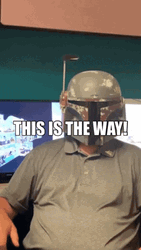This Is The Way Wearing Mandalorian Helmet GIF