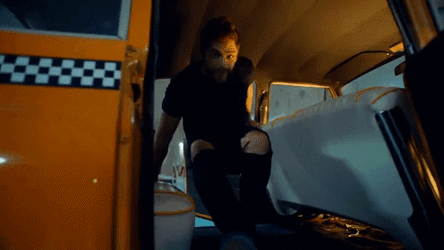 Thomas Rhett Stepping Out Of Taxi GIF