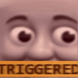 Thomas Shaking Face Triggered Meme GIF