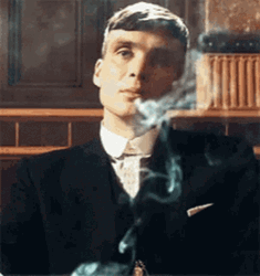 Thomas Shelby Staring Nowhere Smoke GIF