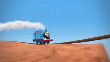 Thomas The Tank Engine Fly Off The Space GIF