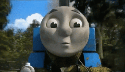 Thomas Train Crash While Scaring Bunny GIF