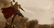 Thor Arriving Smash Ground Ban Hammer GIF