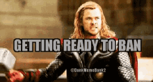 Thor Fierce Getting Ready Ban Hammer GIF