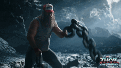 Thor Love And Thunder Exercising Heavy Chains GIF