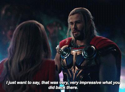 Thor Praises Woman As Very Impressive GIF