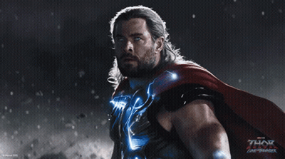 Thor Ragnarok Blue Lightning Eyes GIF