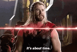 Thor Says It's About Time With Thumbs Up GIF