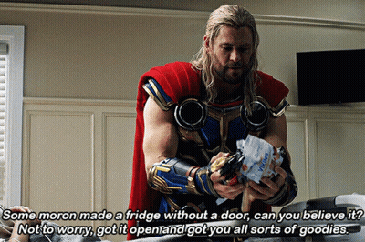Thor Some Moron Made A Fridge Without A Door GIF
