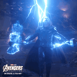 Thor With Lighting Through His Body GIF