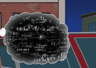 Thought Bubble With Math Equations GIF