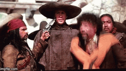 Three Amigos Held At Gunpoint Fall GIF