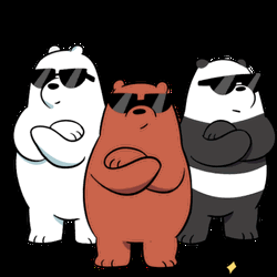 Three Amigos We Bare Bears Cool Shades GIF