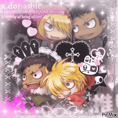 Three Anime Characters Adorable GIF