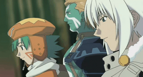 Anime Characters With Green Face Paint GIF