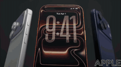 Three Apple Phones With Time 9:41 GIF