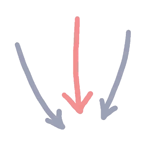 Three Arrows Pointing Opposite Directions Sticker